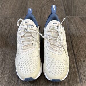 Nike Air Max 270 Cream and Blue Sneakers